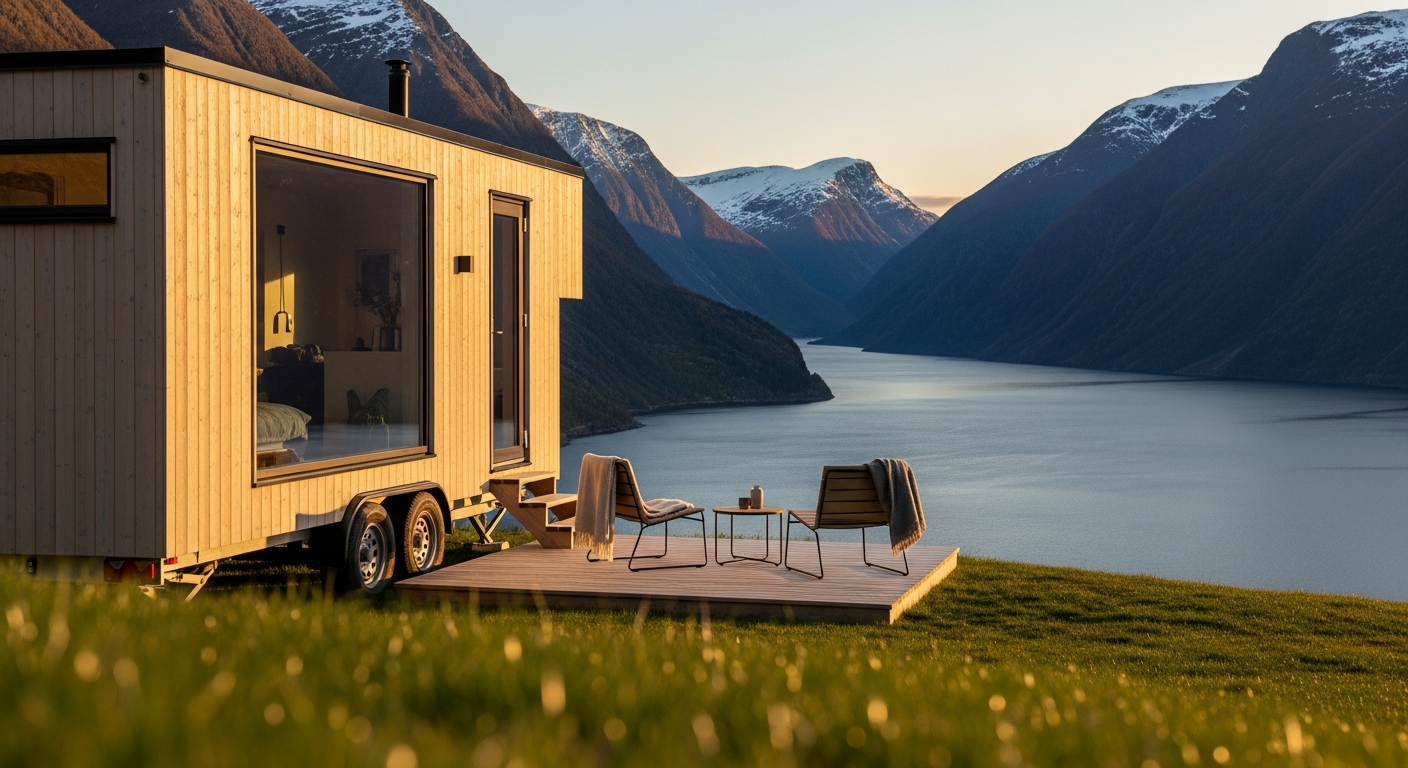 off-grid mikrohus i nydelig natur